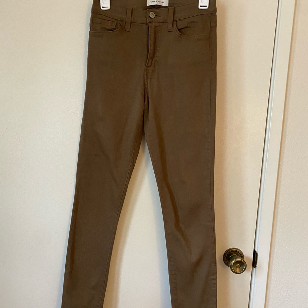 Flying Monkey olive jeans